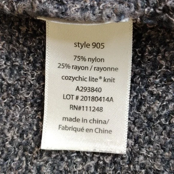 Barefoot Dreams CozyChic Lite Cali Cardi Heathered Casual Knit Sweater Cardigan - Picture 5 of 11